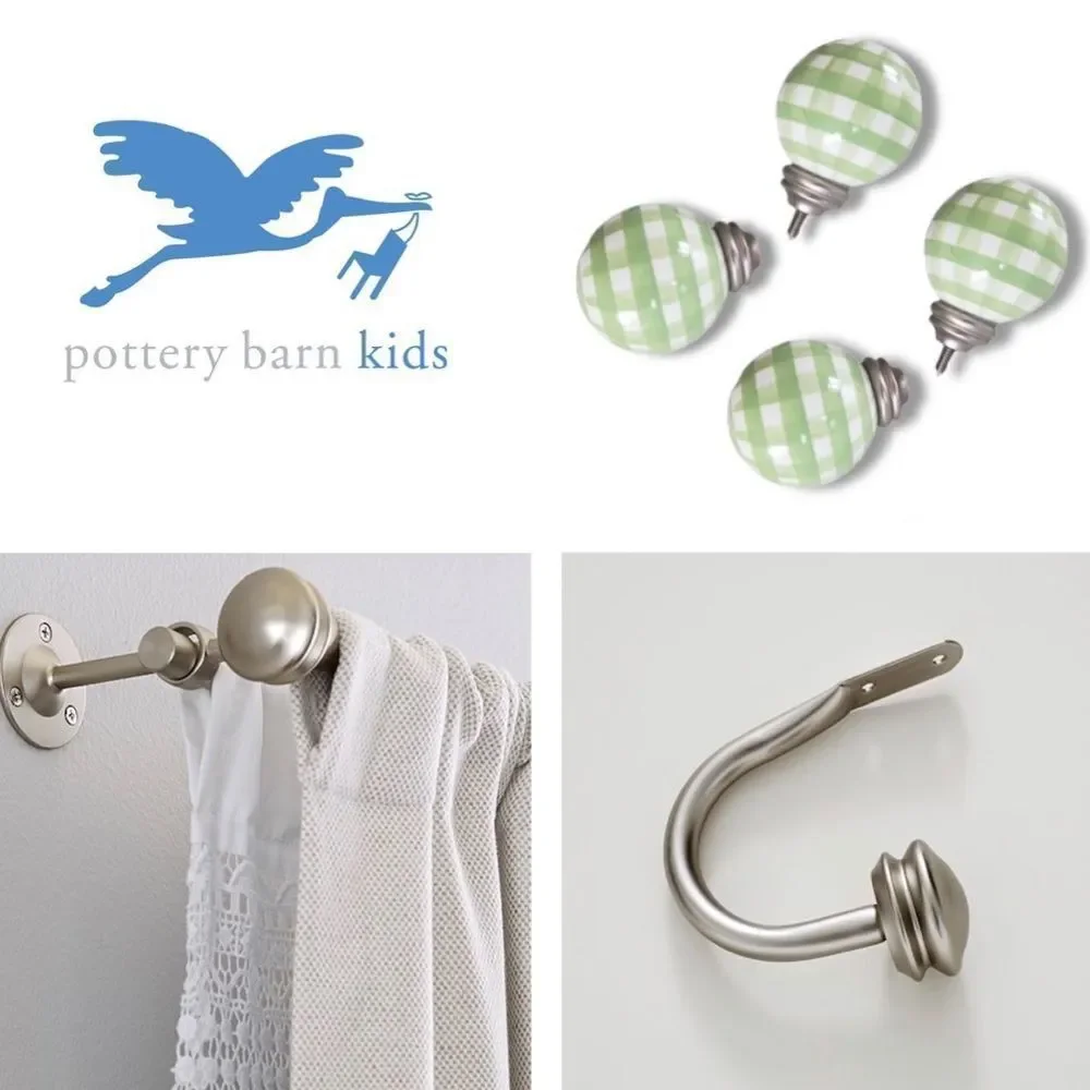 Pottery Barn Kids Curtain Hardware Finials, Hardware, & Tiebacks